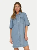 Sukienki - ONLY Sukienka jeansowa Belle 15324384 Niebieski Regular Fit - miniaturka - grafika 1