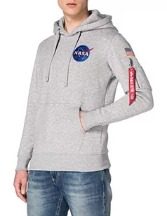Alpha Industries męska Bluza z kapturem z kapturem sportowa, Szary wrzos, 4XL - Bluzy męskie - miniaturka - grafika 1