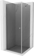 Kabiny prysznicowe - Mexen Pretoria kabina prysznicowa uchylna 90x90 cm, grafit, chrom - 852-090-090-01-40 - miniaturka - grafika 1