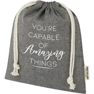 Torby sportowe - Pheebs torba na prezent z bawełny z recyklingu o gramaturze 150 g/m² i z certyfikatem GRS, średnia o pojemności 1,5 l - miniaturka - grafika 1