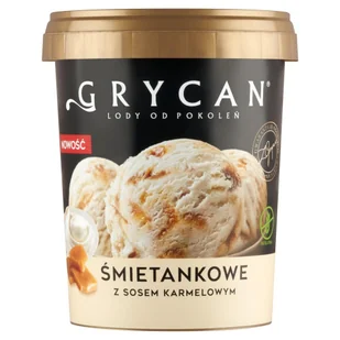 Grycan Lody śmietankowe z sosem karmelowym 480 ml - Lody i desery lodowe - miniaturka - grafika 1