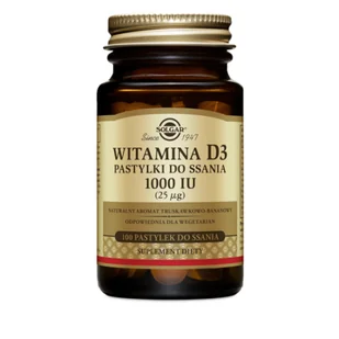 Solgar WITAMINA D3 100 szt. - Suplementy diety - miniaturka - grafika 1