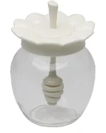 Pojemniki kuchenne - Szklany słoik do miodu Pojemnik na mód Kremowy - miniaturka - grafika 1