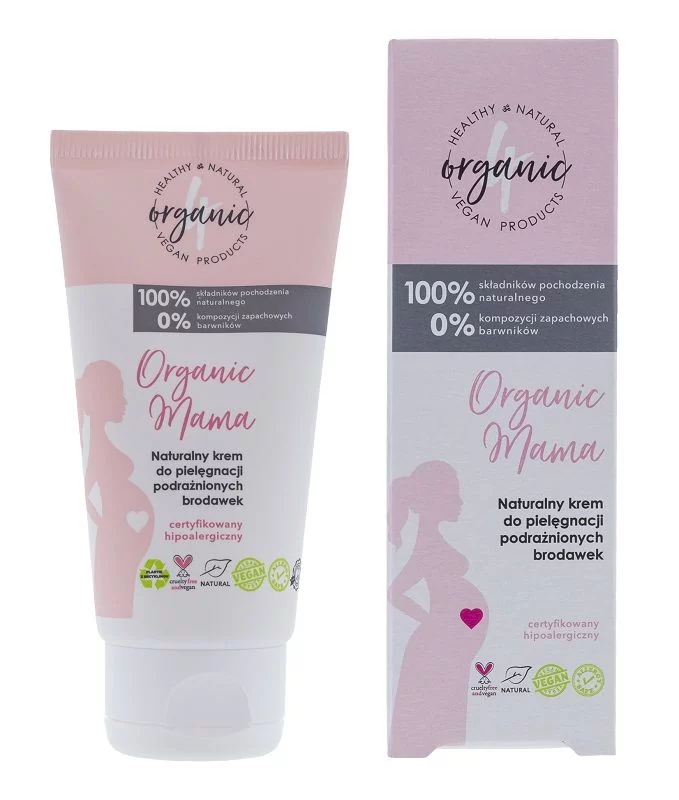 4organic 4organic Pielęgnacja ciała Naturalny krem do pielęgnacji podrażnionych brodawek 50 ml