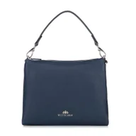 Torebki damskie - Damska crossbody trójkomorowa ze skóry granatowa - miniaturka - grafika 1