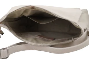 Torebka skórzana z zamszową klapką - Beżowa jasna - Torebki damskie Torebka skórzana z zamszową klapką - Beżowa jasna - Torebki damskie - miniaturka - grafika 8