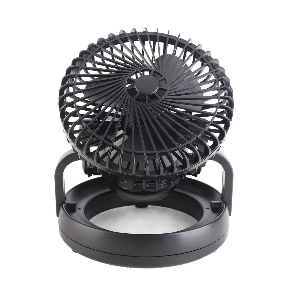 Latarka kempingowa LED z wentylatorem 2 w 1 18 diod LED obrót o 180 stopni