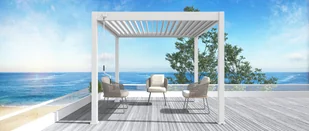 Pergola tarasowa ELEGANCE 3x3 White - Gutroof - Kratki i pergole - miniaturka - grafika 1
