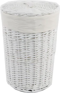 Kosz na pranie Kosz na pranie Skrzynia na pranie Wiklinowa biała okrągła 34L Pokrywa D.32 H.47 - Kosze na bieliznę Kosz na pranie Kosz na pranie Skrzynia na pranie Wiklinowa biała okrągła 34L Pokrywa D.32 H.47 - Kosze na bieliznę - miniaturka - grafika 1