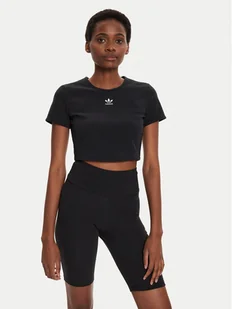 adidas T-Shirt Essentials II8057 Czarny Slim Fit - Koszulki i topy damskie - miniaturka - grafika 1