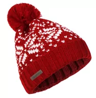 Czapki męskie - Czapka Zimowa Z Pomponem Ciepła Damksa Męska Czerwona [Cz1-Czer] - miniaturka - grafika 1