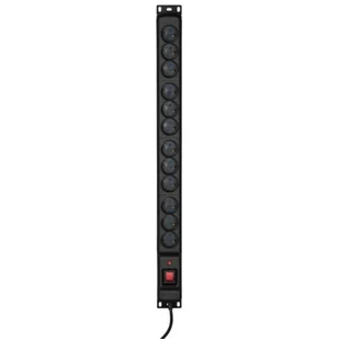 ActiveJet Listwa Przeciwprzepięciowa COMBO/12gn/3m/cz (12 x UTE; 10 A; 3m; kolor czarny) 2_204710 - Listwy zasilające - miniaturka - grafika 1