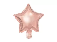Balony i akcesoria - PartyDeco Balony foliowe Gwiazdka, 25 cm, różowe złoto (1 op. / 25 szt.) FB120M-019R [18037152] - miniaturka - grafika 1