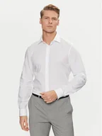 Koszule męskie - Calvin Klein Koszula Poplin Stretch Regular Shirt K10K109509 Biały Slim Fit - miniaturka - grafika 1