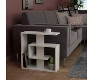 Ławy i stoliki kawowe - Stolik SALY 57x55 cm biały - miniaturka - grafika 1