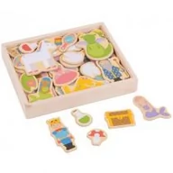 Zabawki kreatywne - Bigjigs Toys Fantasy Magnets Drewniane magnesy - miniaturka - grafika 1