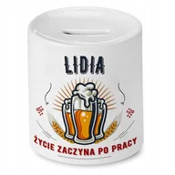 Skarbonki - Skarbonka Dla Lidii na Urodziny Imieniny Prezent z Nadrukiem ze Zdjęciem + Opakowanie na prezent (wzór 03) - miniaturka - grafika 1