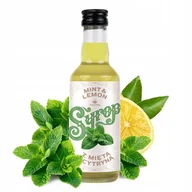 Syropy i koncentraty owocowe - Syrop miętowy z cytryną 200 ml NATURALNY do napojów do kawy MOHITO base - miniaturka - grafika 1