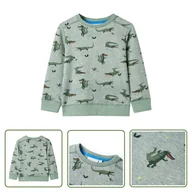 Bluzy dla dziewczynek - Bluza dziecięca - jasne khaki melanżowe - 104 - Bluza Dla Dziecka - miniaturka - grafika 1