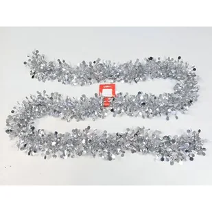 Łańcuch choinkowy 11 x 200 cm srebrny - Ozdoby bożonarodzeniowe - miniaturka - grafika 1