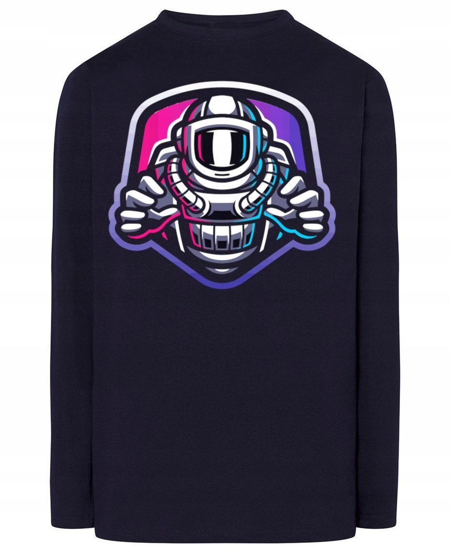 Longsleeve męski nadruk KOLOROWY ASTRONAUTA r.M