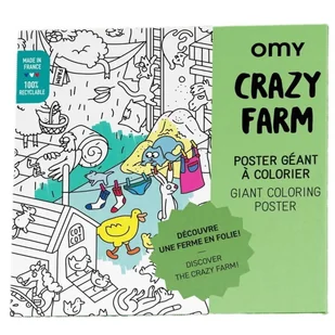Gigantyczna kolorowanka 70x100 Farma, OMY - Kolorowanki, wyklejanki - miniaturka - grafika 1