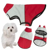 Ubranka dla psów - Ubranko dla psa na zimę z ODBLASKIEM ocieplane zapinane na RZEP kurtka M - miniaturka - grafika 1