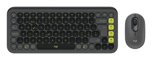 Logitech POP Icon Combo klawiatura Dołączona myszka Uniwersalne Bluetooth QWERTZ Swiss Grafitowy, Zielony - Zestawy myszka + klawiatura - miniaturka - grafika 1
