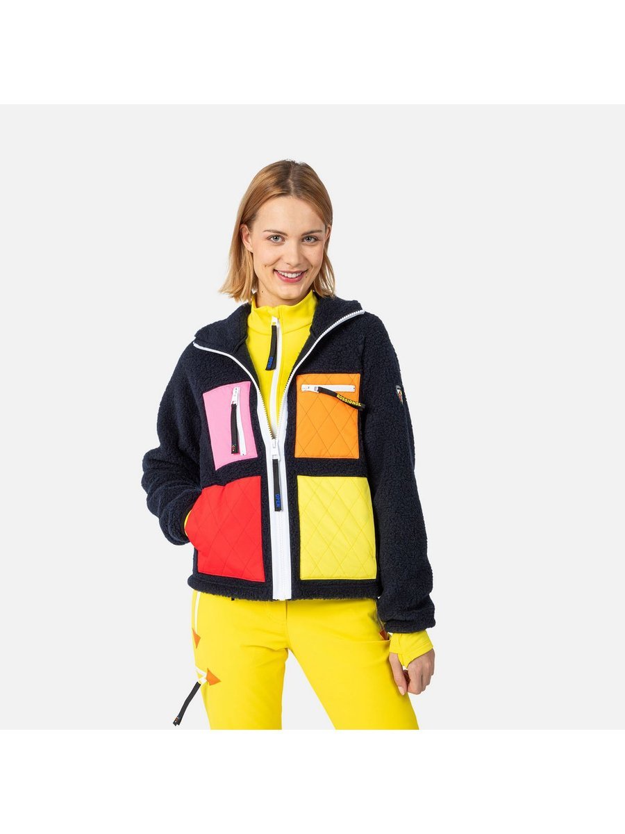 Bluza damska Rossignol W On Air Fleece Jkt pomarańczowy żółty M