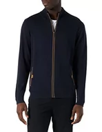 Kurtki męskie - bugatti Męska kurtka z dzianiny 7600-35510, granatowa, standardowa, morski, XXL - miniaturka - grafika 1