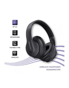 Qoltec BT 5.0 AB czarne - Słuchawki - miniaturka - grafika 2