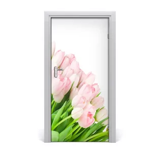 Okleina naklejka fototapeta DRZWI Różowe tulipany, Tulup - Meble modułowe i akcesoria - miniaturka - grafika 1