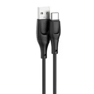 Kable USB - Kabel USB - USB Typ-C XO NB238 2A 3 m Czarny - miniaturka - grafika 1