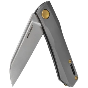 Nóż składany Real Steel Solis Gray/Gold Titanium, Satin N690 by Poltergeist Work (7062G) - Noże - miniaturka - grafika 4
