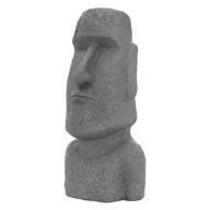 Donice - Figurka głowy Wyspy Wielkanocnej o wymiarach 37x26x78 cm w kolorze szarym, wykonana z żywicy kamiennej - miniaturka - grafika 1