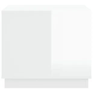 Stolik kawowy, biały o wysokim połysku, 51x50x44 cm Lumarko! - Ławy i stoliki kawowe - miniaturka - grafika 8