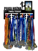 Piłka nożna - Wieszak na medale PIŁKA NOŻNA ramka na zdjęcie, dowolny tekst  247.3 - miniaturka - grafika 1