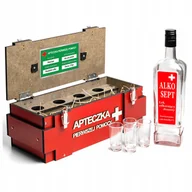 Zestawy upominkowe - Prezent na urodziny 18-99 skrzynka na alkohol Apteczka DLA TATY KOLEGI MĘŻA - miniaturka - grafika 1