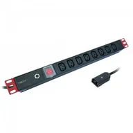 Akcesoria do szaf serwerowych - Techly 109559 Listwa zasilająca Rack 19" 1U, 8 gniazd C13, kabel C14 2m do UPS |   - miniaturka - grafika 1