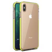 Etui i futerały do telefonów - Spring Case pokrowiec żelowe etui z kolorową ramką do iPhone XS / iPhone X żółty - miniaturka - grafika 1