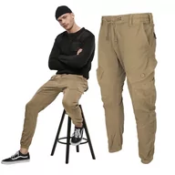 Odzież taktyczna i umundurowanie - Spodnie Długie Męskie BRANDIT Ray Vintage - Camel - miniaturka - grafika 1
