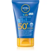 Balsamy i kremy do opalania - Nivea Sun Kids mleczko do opalania dla dzieci 5 in 1 SPF 50+ 50 ml - miniaturka - grafika 1