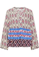 Bluzki damskie - IZIA Damska bluzka tunika, niebieski wielokolorowy, M - miniaturka - grafika 1