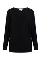 Swetry damskie - ALARY Damski sweter z dzianiny 10424933-AL01, czarny, XS/S, czarny, XS-S - miniaturka - grafika 1
