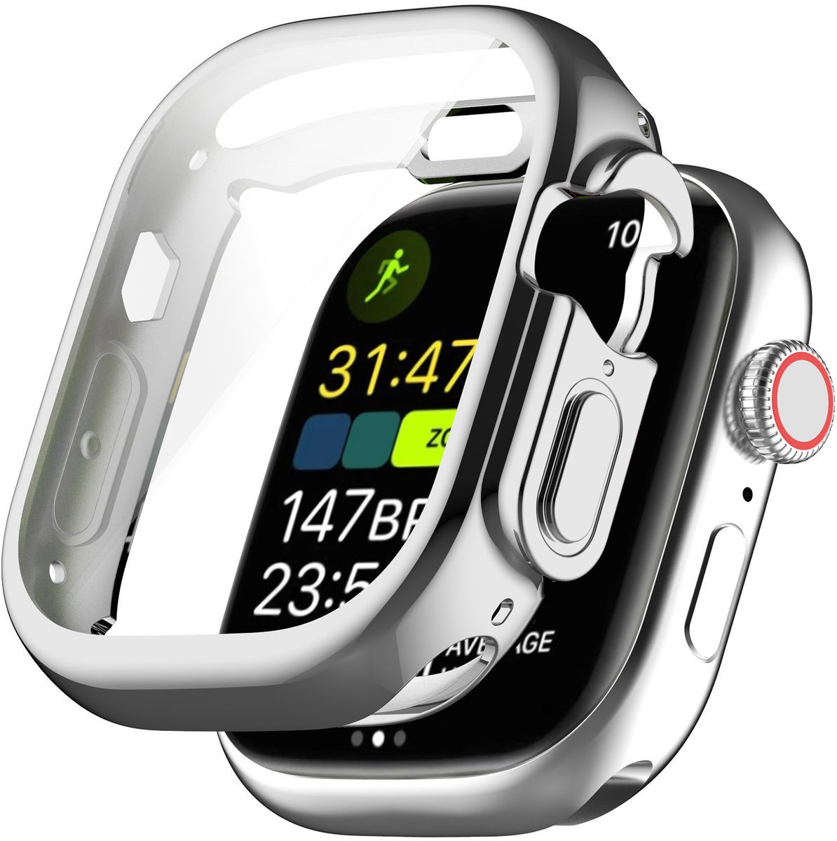 ETUI CASE BUMPER FUTERAŁ EKRAN 2W1 DO APPLE WATCH ULTRA 49MM 1 2