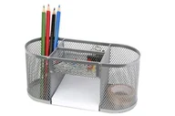 Przyborniki na biurko - NET Przybornik biurko siatka srebrny Net Z9087 - miniaturka - grafika 1
