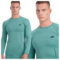 Pozostała odzież narciarska - Bielizna termoaktywna bezszwowa (góra) męska 4F 4FWAW25USEAM233-46S Zielony S/M - miniaturka - grafika 1