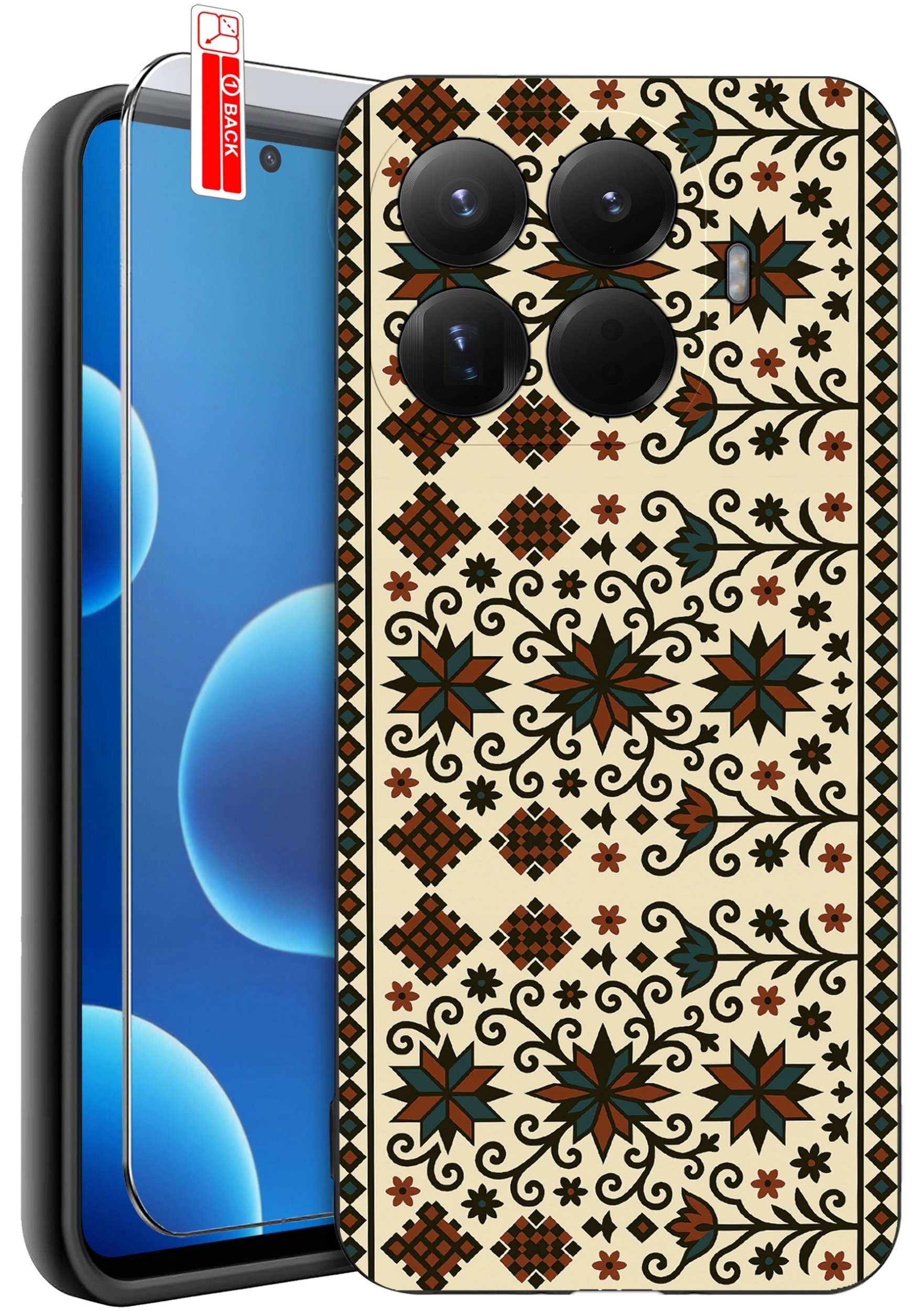 ETUI do Xiaomi 15T Pro 5G MOTYWY LUDOWE TRADYCJA KULTURA WZORY + SZKŁO 9H