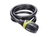 Zabezpieczenia do roweru - Zamknięcie spiralne 87327 10 x120 cm KLUCZ ROMETczarno-zielone  et/logo ROMET - miniaturka - grafika 1