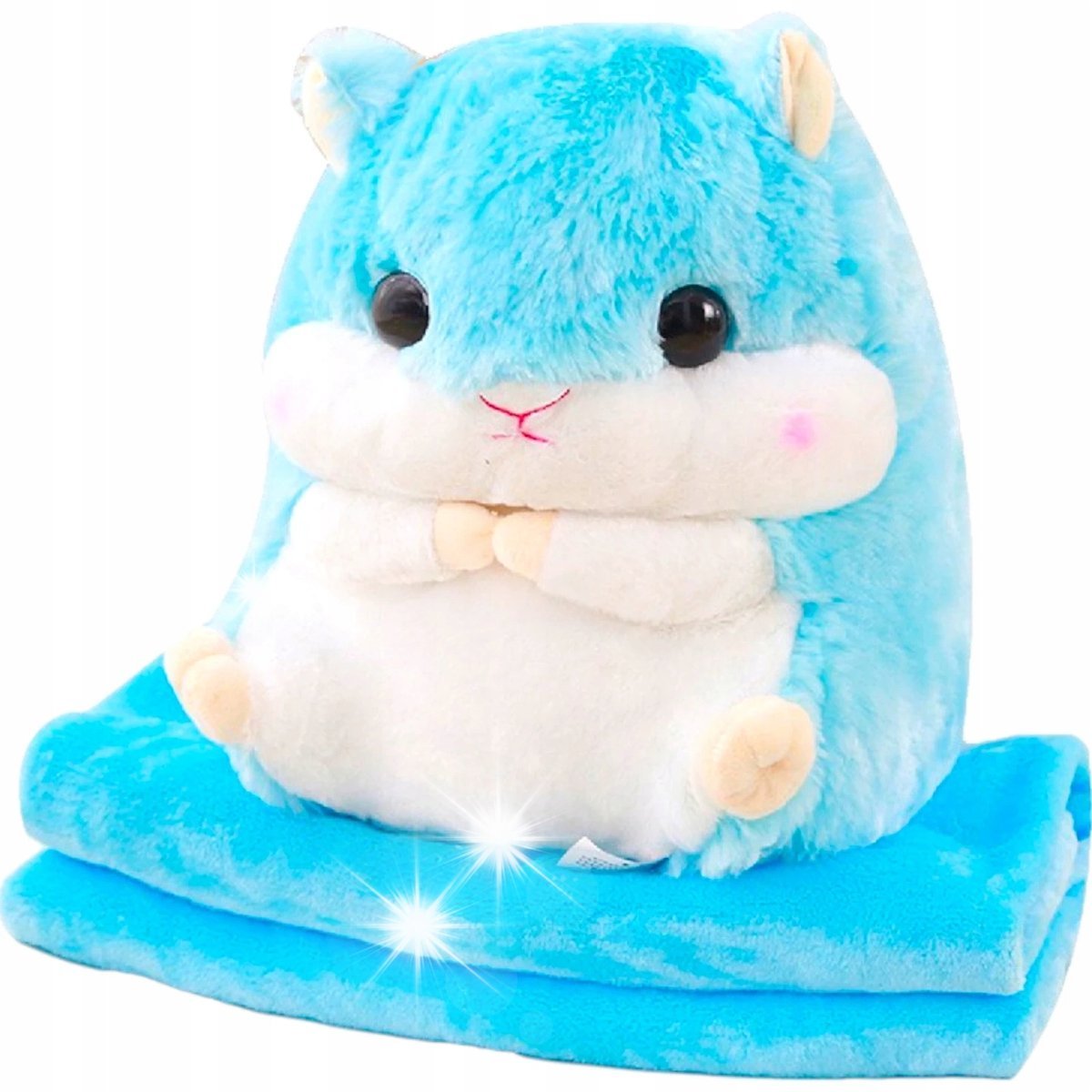 CHOMIK Z KOCYKIEM DUŻA MASKOTKA PRZYTULANKA PODUSZKA KOCYK PLUSZAK 35CM